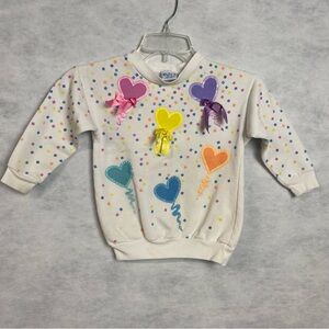 Colorful Heart Confetti Kids Sweatshirt